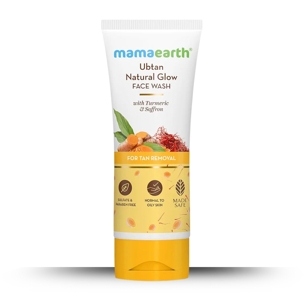 Mamaearth Ubtan Facewash with Turmeric & Saffron – Natural Glow & Tan Removal for Radiant Skin